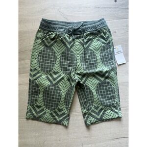 Tea Board Surf Shorts Wax Print Pineapples In Green Boys Size 8